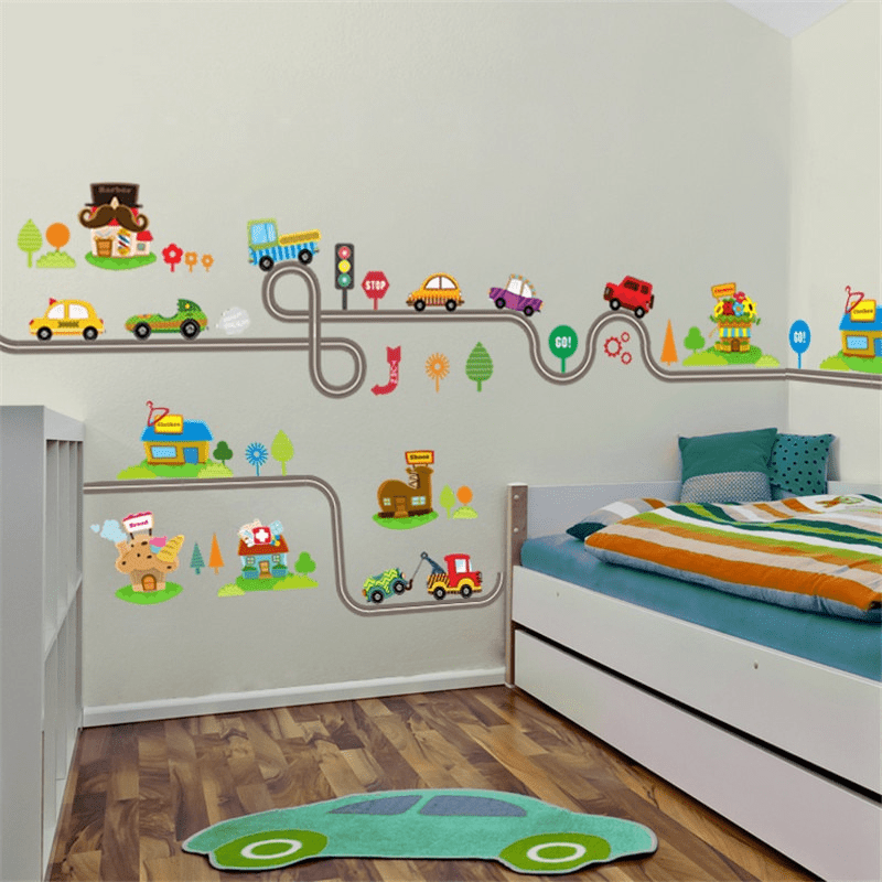 2 шт./компл. Наклейки на стену – обзор и цена Lighting Mcqueen Bedroom Decor